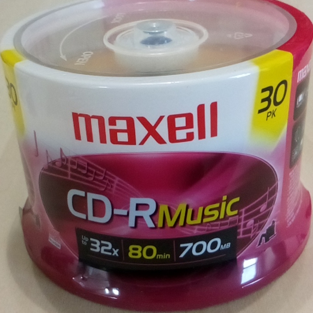 NEW Maxwell Up to 32x CD-R 30 Pack Spindle